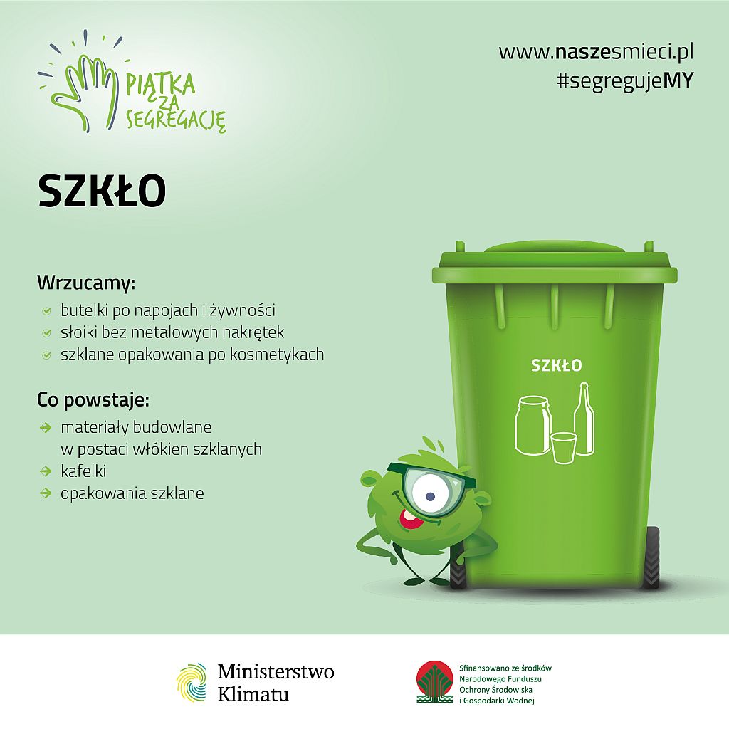 Ministerstwo Klimatu infografika segregacja szkło