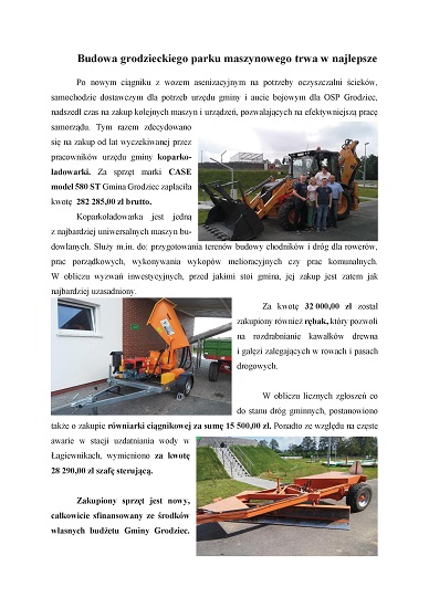 Budowa grodzieckiego parku maszynowego trwa w najlepsze
