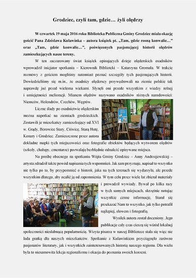 Relacja ze spotkania z Zdzisławem Kulawinkiem