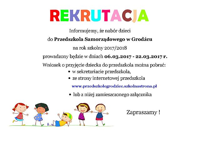 zapis do przedszkola maly