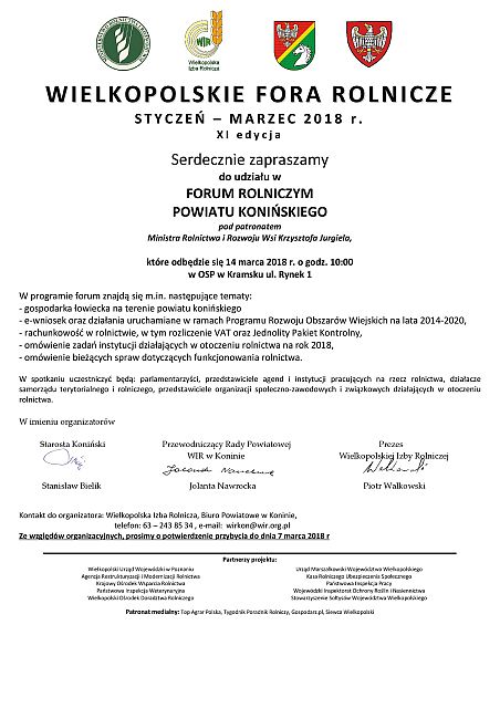 KONIN zaproszenie na Forum 2018 male