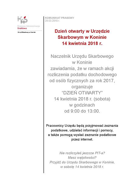 KOMUNIKAT PRASOWY