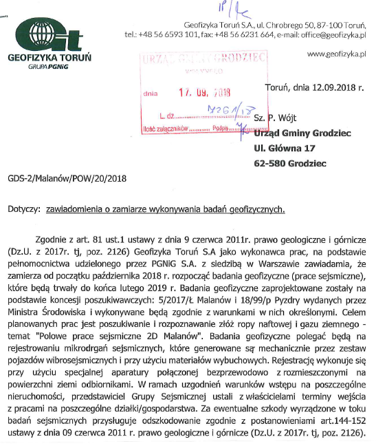 zawiadomienie