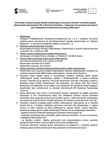 Informacja Grodziec