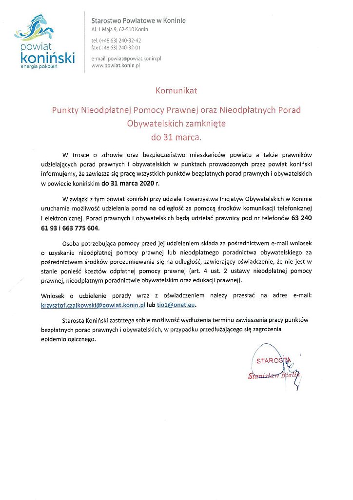 Komunikat Punkty NPP