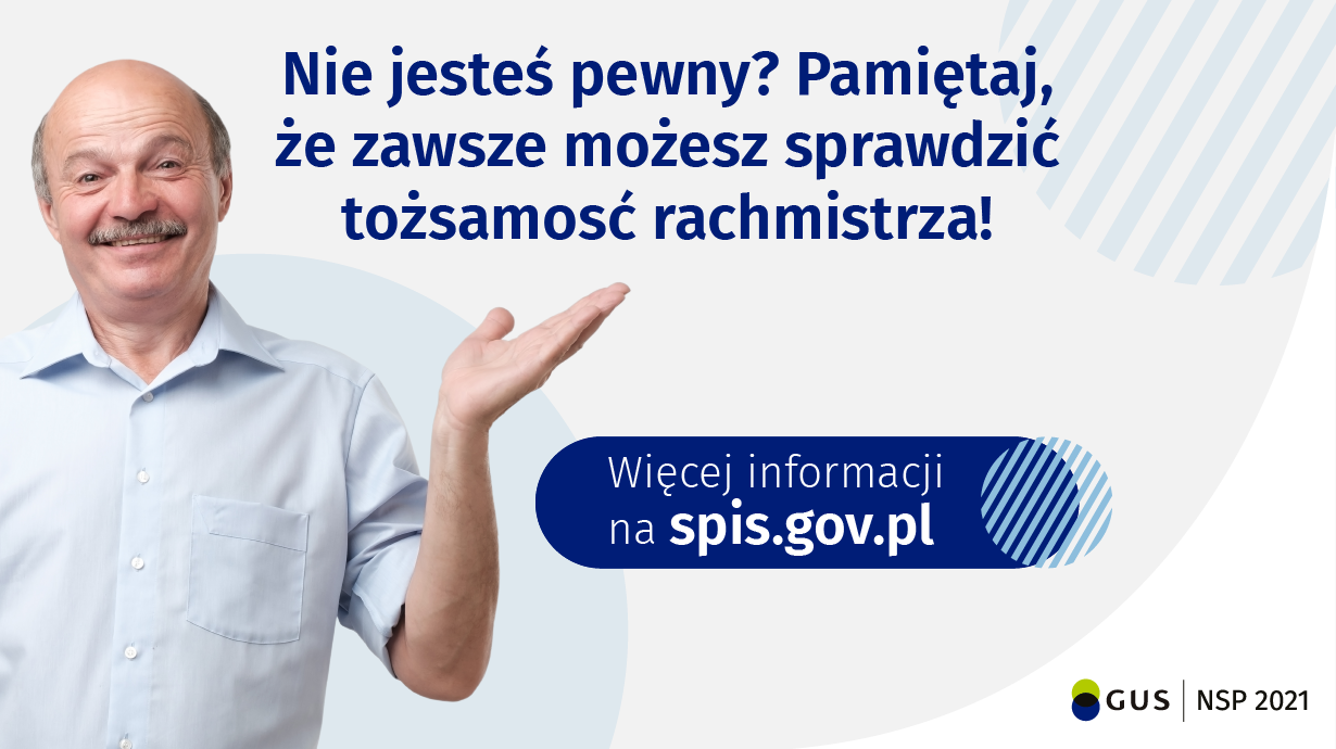 Pamiętaj, że zawsze możesz sprawdzić tożsamość rachmistrza! - plakat