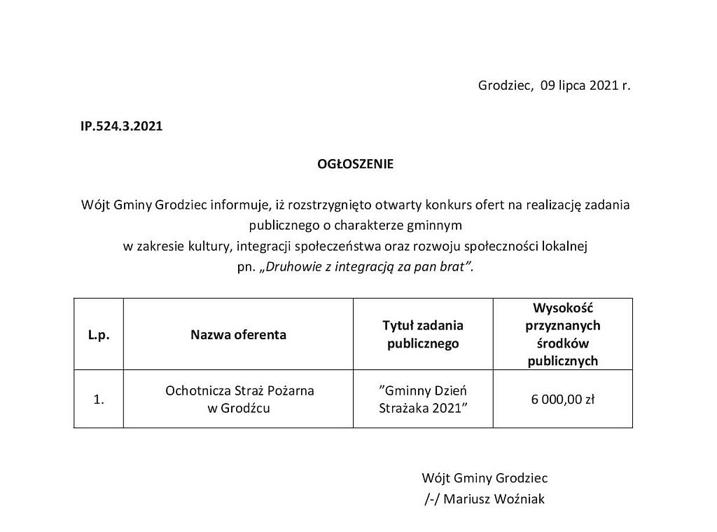 Wynik konkursu - skan duży