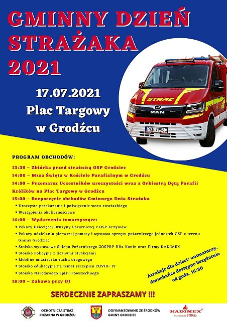 Gminny Dzień Strażaka 2021 - plakat