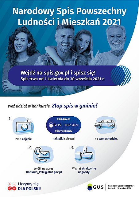Weź udział w konkursie Złap spis w gminie ! - plakat