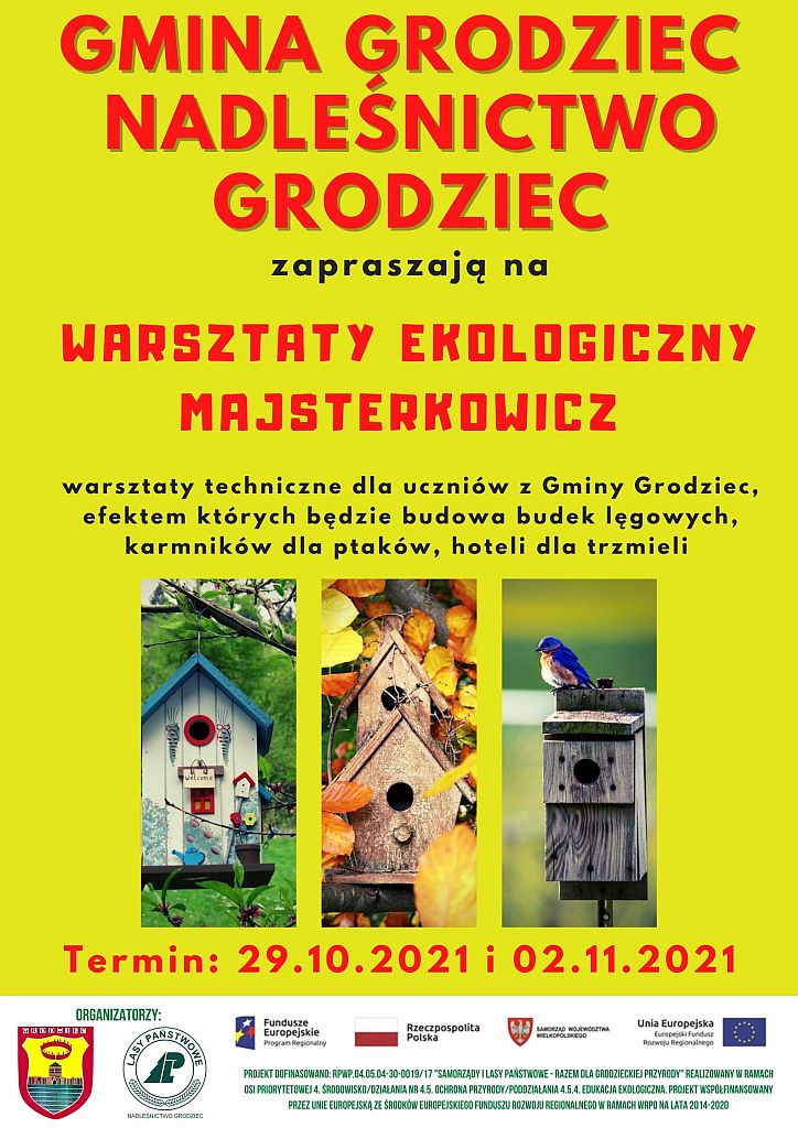 Warsztaty ekologiczny majsterkowicz - plakat