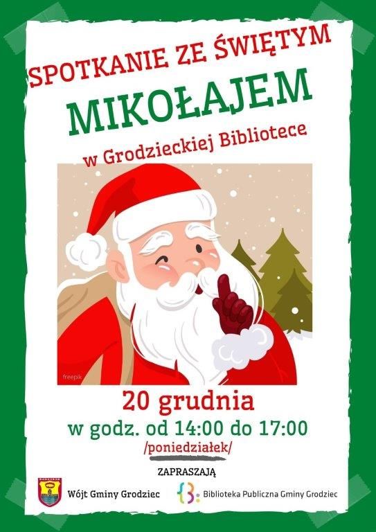 Spotkanie z Mikołajem - 20.12.2021 r. - plakat