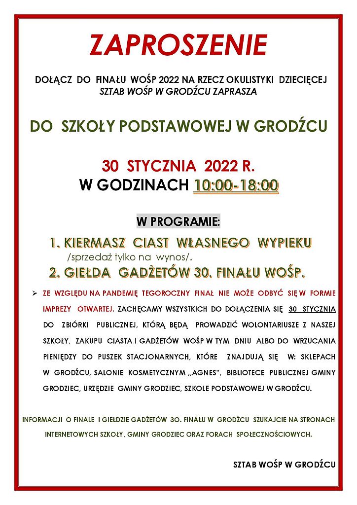 WOŚP 2022 - plakat