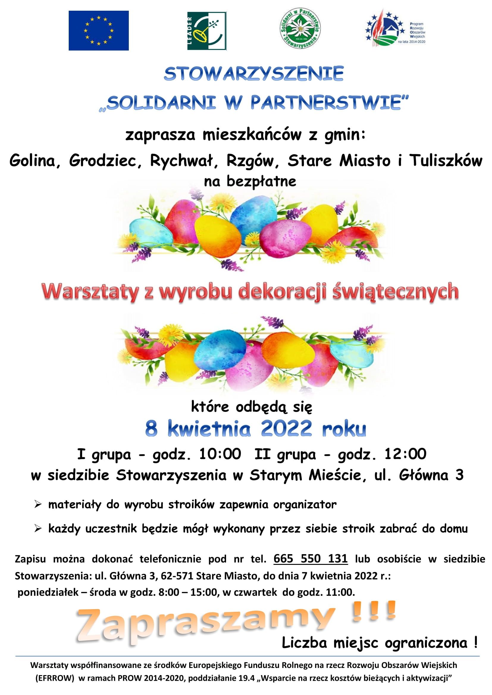 Warsztaty wielkanocne - plakat