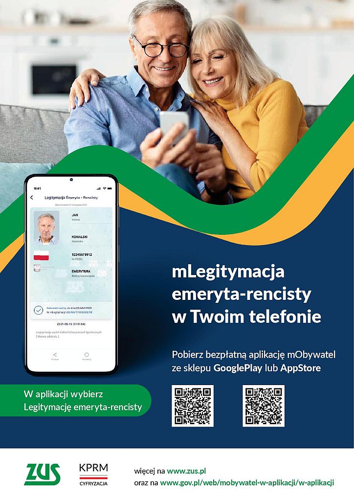 mLegitymacja dla seniorów i rencistów - plakat