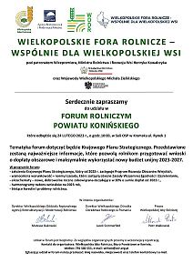 Wielkopolskie Fora Rolnicze - plakat