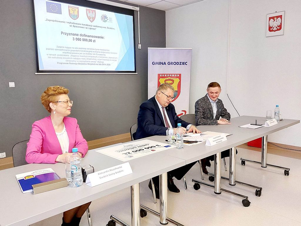 Kolejna inwestycja z zakresu gospodarki wodno-ściekowej z dofinasowaniem unijnym  w Gminie Grodziec - zdjęcie 1