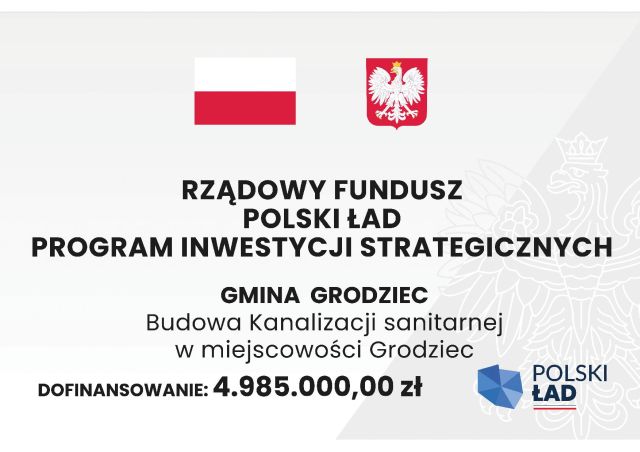 Tablica PL Kanalizacja Grodziec
