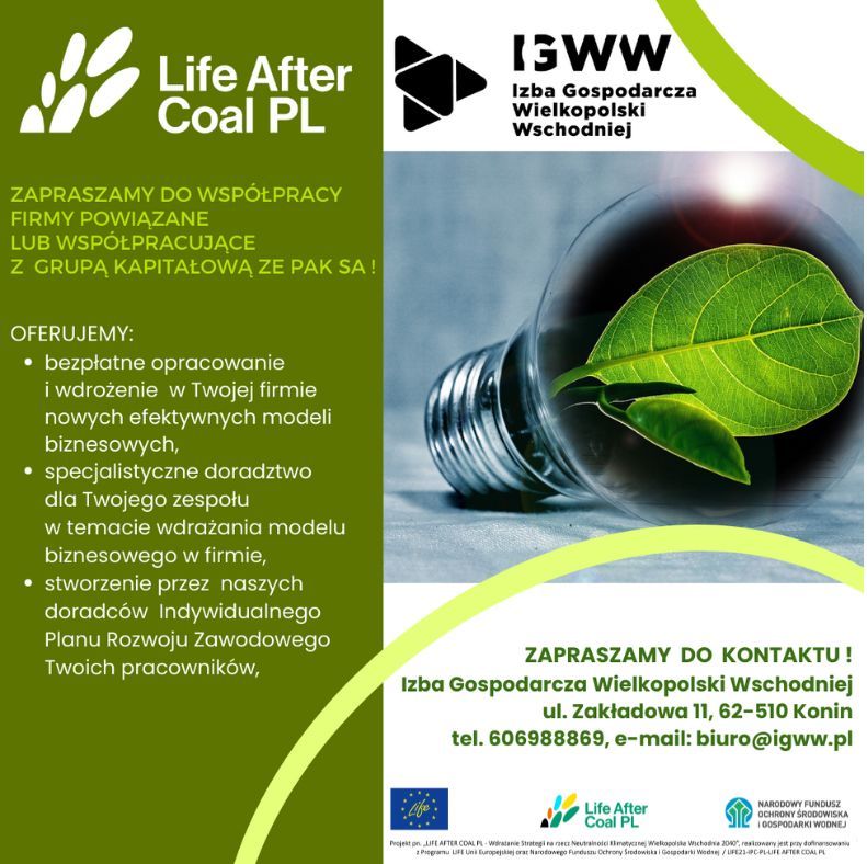 Zapraszamy do kontaktu przedsiębiorstwa dostarczające produkty i świadczące usługi na potrzeby ZE PAK - plakat