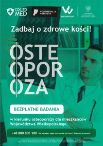 Bezpłatne badania densytometryczne i przesiewowe badania wzroku - plakat