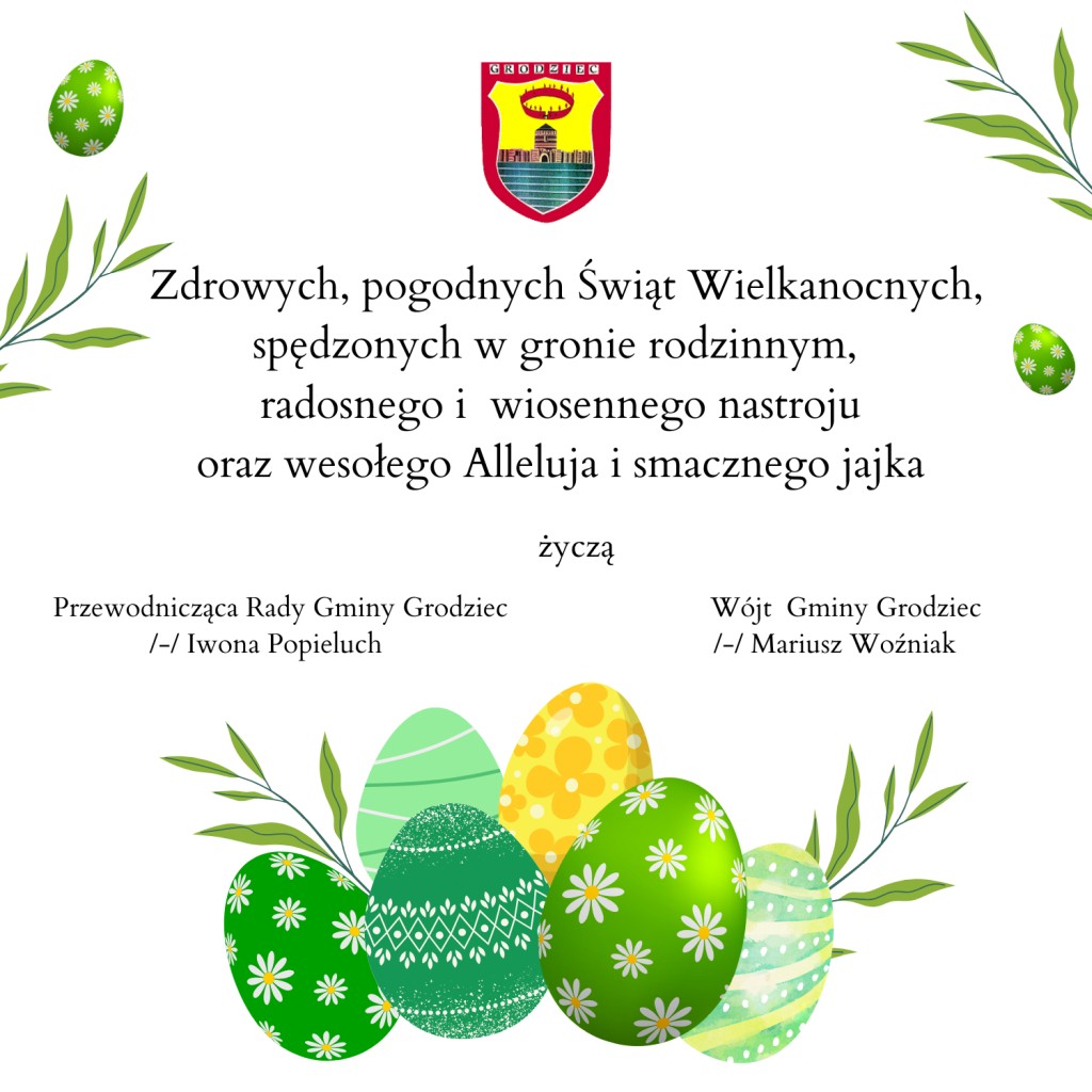 Życzenia wielkanocne 2025 - plakat