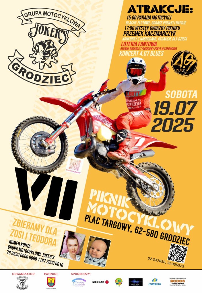Piknik motocyklowy - 19.07.2025 r. - plakat