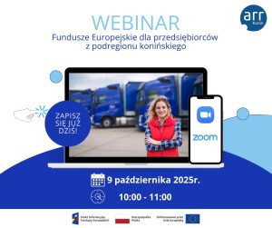  Punkt Informacyjny Funduszy Europejskich serdecznie zaprasza na webinarium - plakat