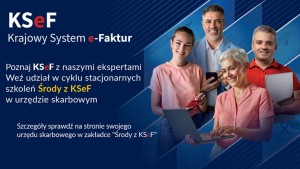 Środy z KSeF - Zaproszenie do udziału w szkoleniu "Wystawianie i otrzymywanie faktur" - plakat