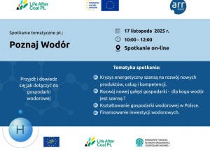 Spotkanie tematyczne „Poznaj wodór” - plakat