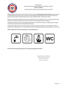 Komunikat Państwowego Powiatowego Inspektora Sanitarnego - plakat