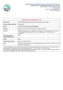 Ostrzeżenie meteorologiczne - 02.12.2025 - plakat