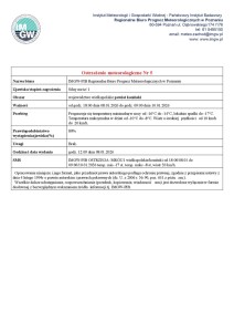 Ostrzeżenie meteorologiczne - 08.01.2026 - plakat