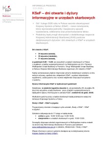 KSeF – dni otwarte i dyżury informacyjne w urzędach skarbowych - plakat