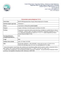 Ostrzeżenie meteorologiczne - 13.02.2026 - plakat