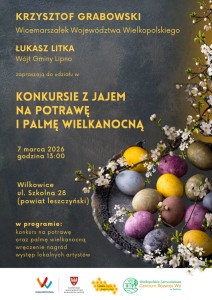 Konkursie z Jajem na Potrawę i Palmę Wielkanocną - plakat