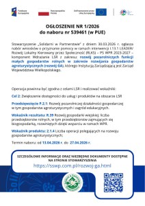 Rozwój gospodarstw agroturystycznych - plakat