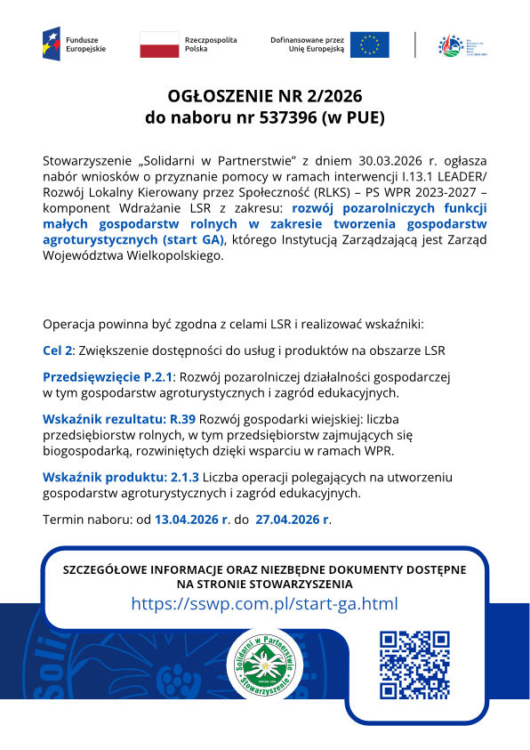 Tworzenie gospodarstw agroturystycznych - plakat