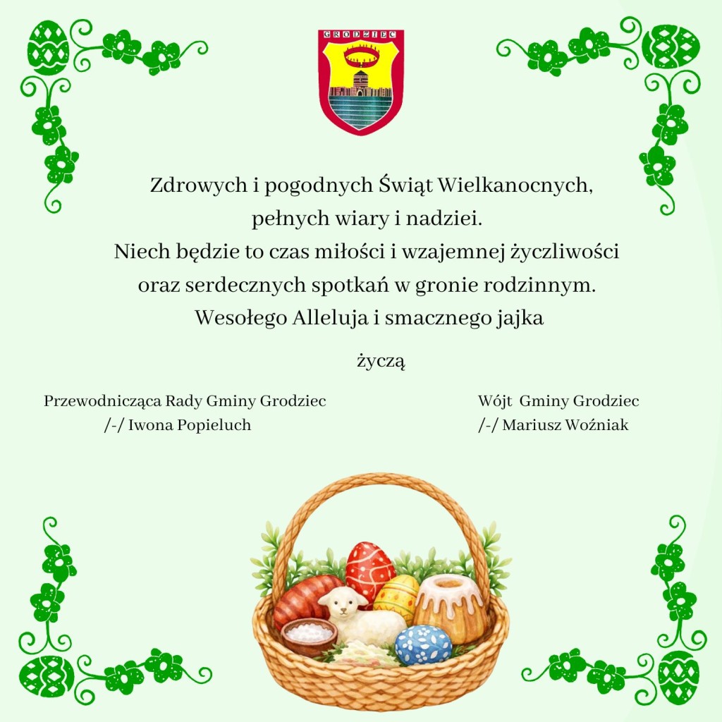 Życzenia wielkanocne 2026 - plakat