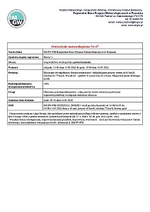 Ostrzeżenie meteorologiczne - 14.05.2026 - plakat