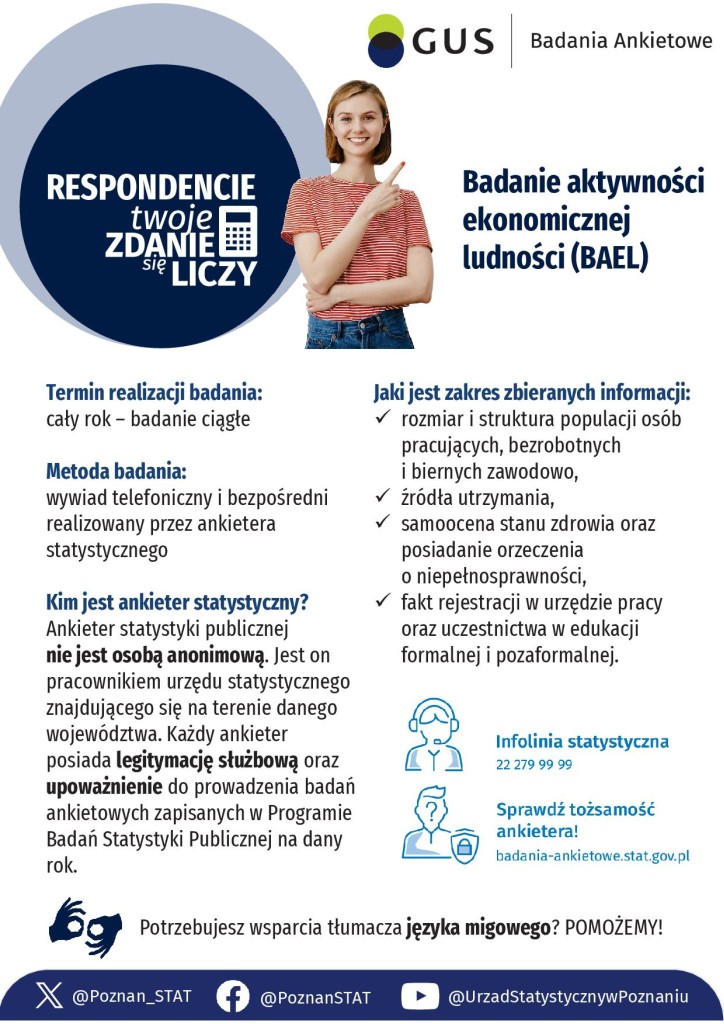 Badania ankietowe 2026 - Badanie aktywności ekonomicznej ludności (BEAL) - plakat