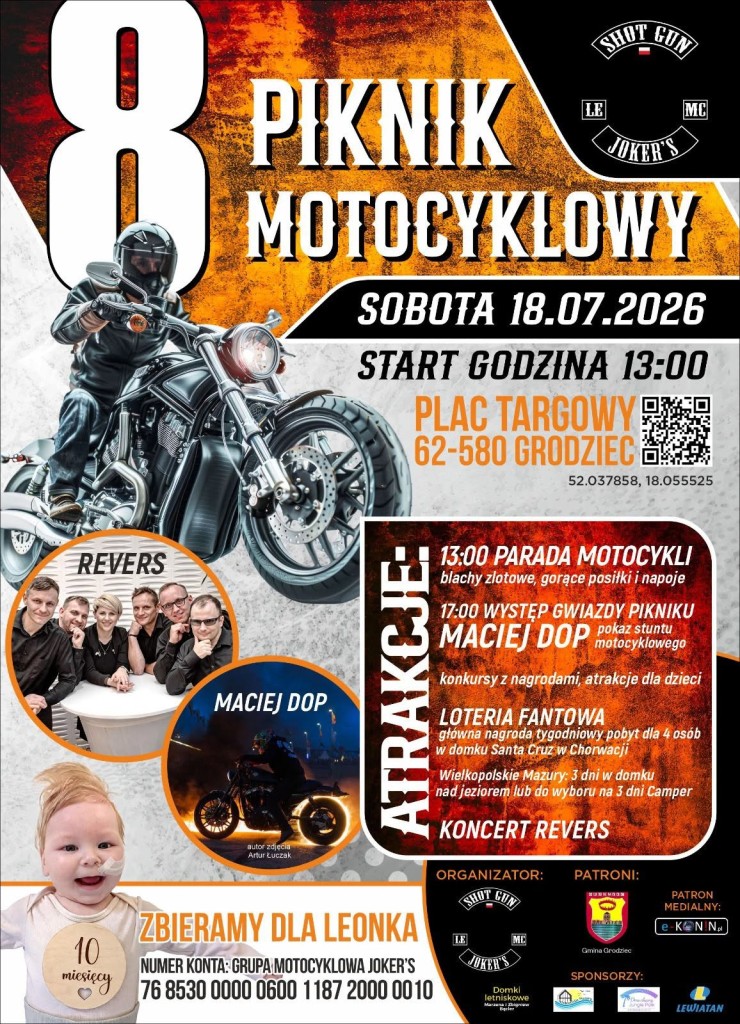 8. Piknik Motocyklowy w Grodźcu - plakat